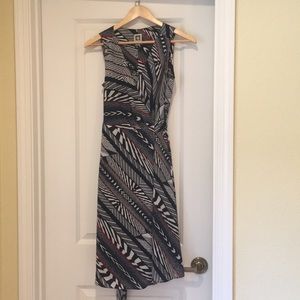 Breezy geometric print wrap dress